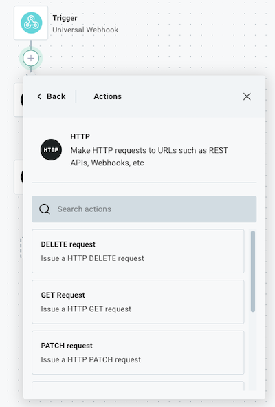 Add http connector step
