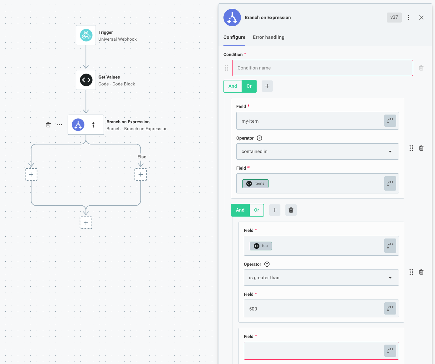 Combining comparison operators