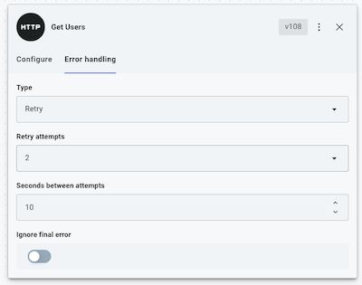 Step-level error handling